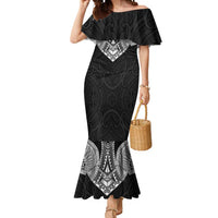 Samoan Traditional Art Tattoos Mermaid Dress Tatau Roman Reigns Black Color - Polynesian Pride