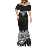 Samoan Traditional Art Tattoos Mermaid Dress Tatau Roman Reigns Black Color - Polynesian Pride