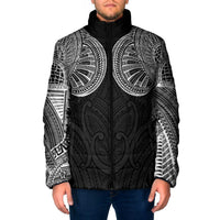 Samoan Traditional Art Tattoos Padded Jacket Tatau Roman Reigns Black Color LT03 Men Black - Polynesian Pride