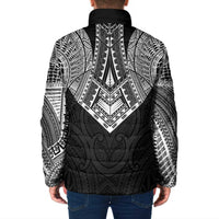 Samoan Traditional Art Tattoos Padded Jacket Tatau Roman Reigns Black Color LT03 - Polynesian Pride