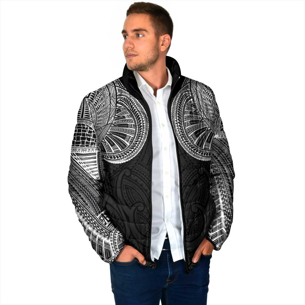 Samoan Traditional Art Tattoos Padded Jacket Tatau Roman Reigns Black Color LT03 - Polynesian Pride