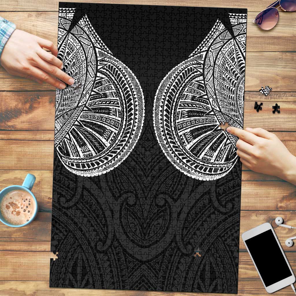 Samoan Traditional Art Tattoos Puzzle Tatau Roman Reigns Black Color LT03 Black - Polynesian Pride