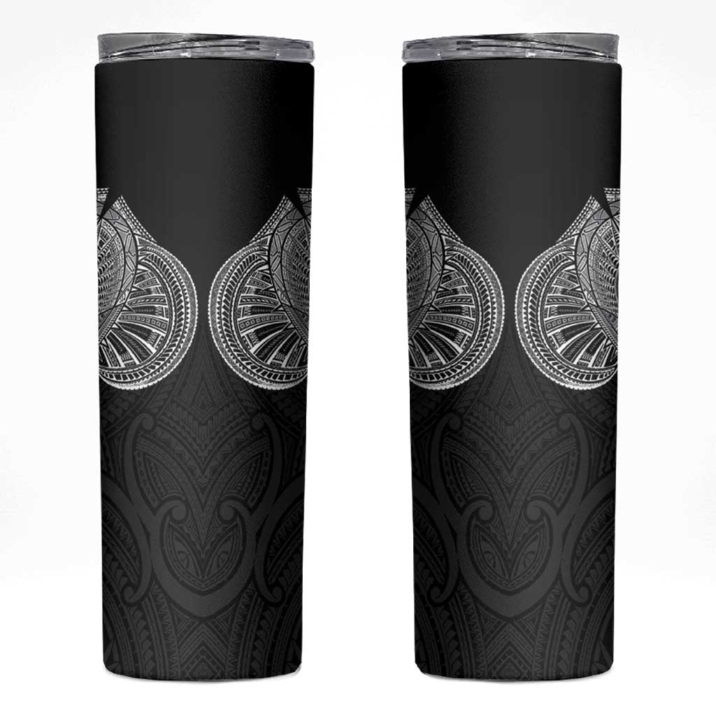 Samoan Traditional Art Tattoos Skinny Tumbler Tatau Roman Reigns Black Color - Polynesian Pride