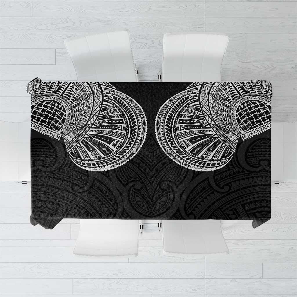 Samoan Traditional Art Tattoos Tablecloth Tatau Roman Reigns Black Color - Polynesian Pride