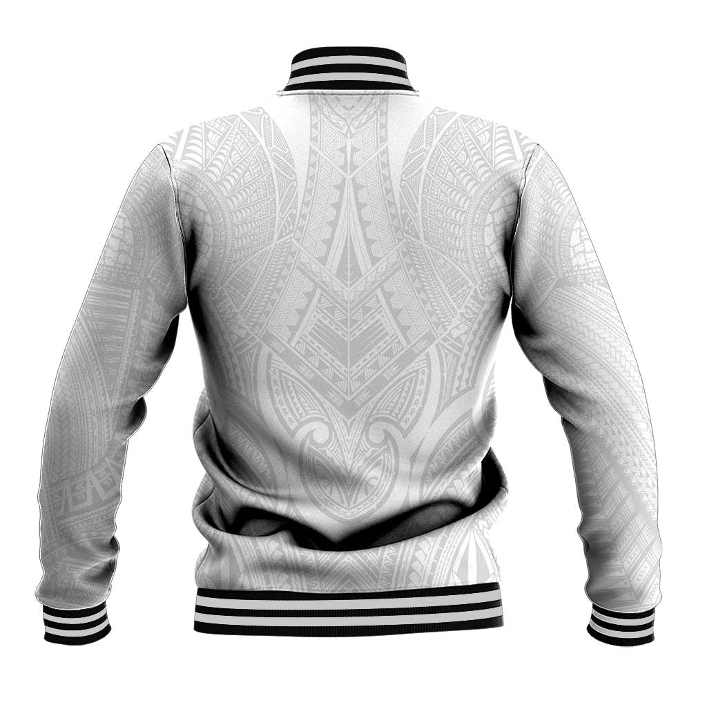 Samoan Traditional Art Tattoos Baseball Jacket Tatau Roman Reigns White Color LT03 - Polynesian Pride