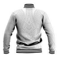 Samoan Traditional Art Tattoos Baseball Jacket Tatau Roman Reigns White Color LT03 - Polynesian Pride