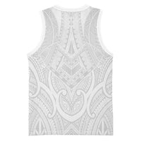 Samoan Traditional Art Tattoos Basketball Jersey Tatau Roman Reigns White Color LT03 - Polynesian Pride