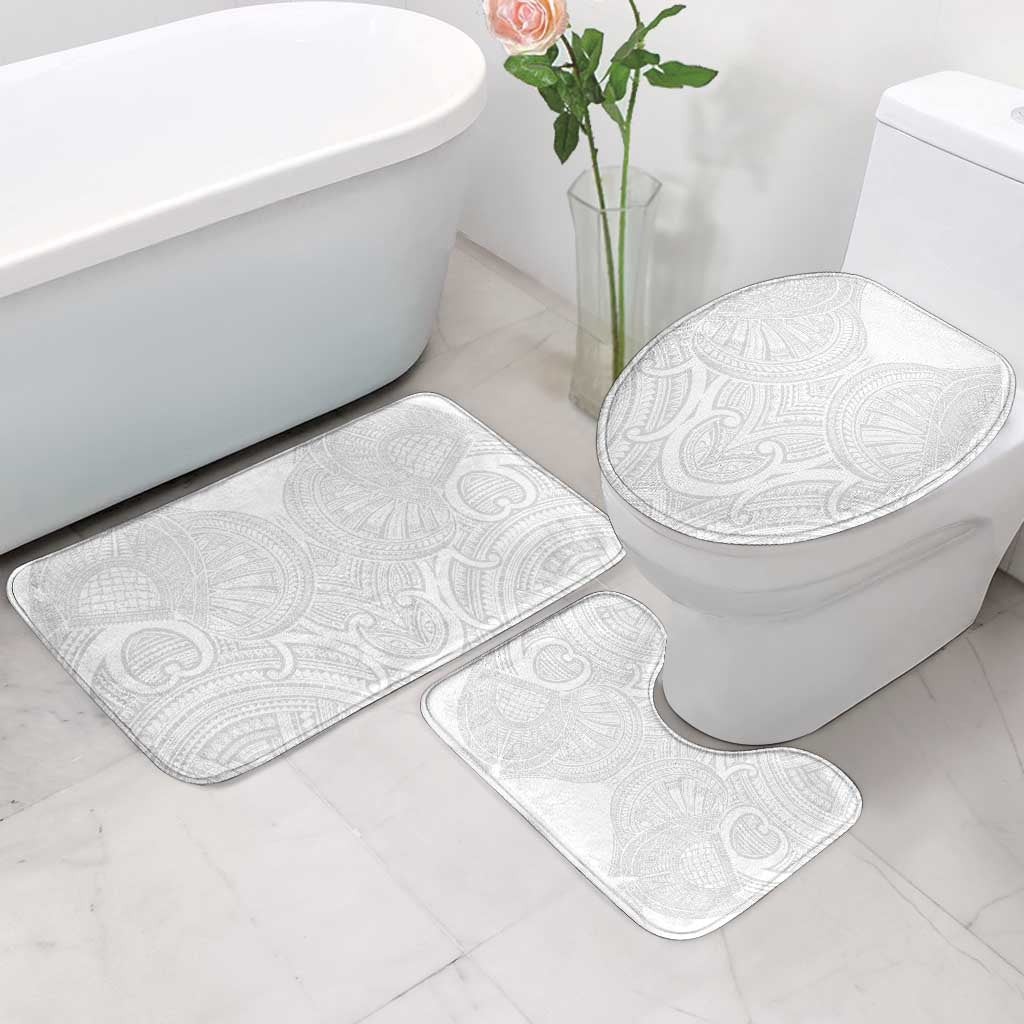 Samoan Traditional Art Tattoos Bathroom Set Tatau Roman Reigns White Color LT03 - Polynesian Pride