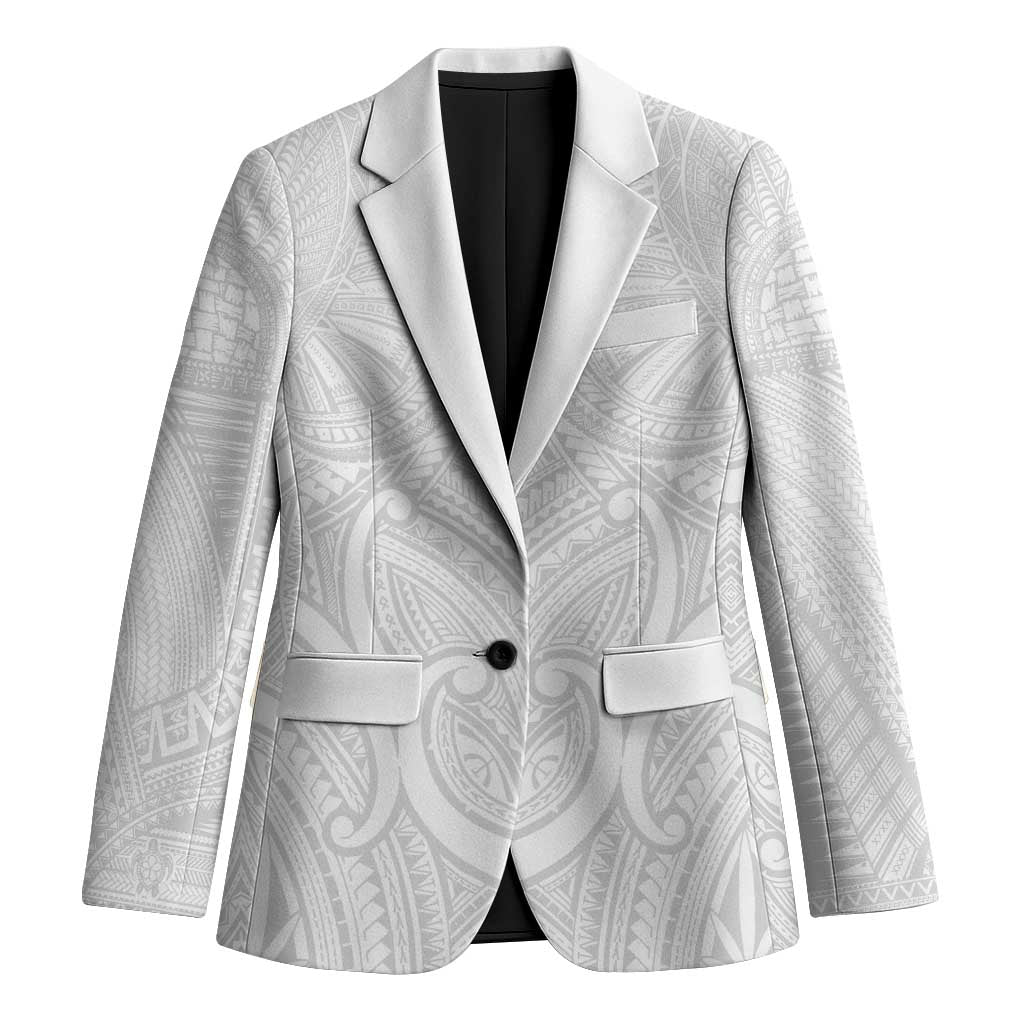Samoan Traditional Art Tattoos Blazer Tatau Roman Reigns White Color LT03 Unisex White - Polynesian Pride