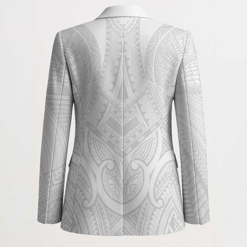Samoan Traditional Art Tattoos Blazer Tatau Roman Reigns White Color LT03 - Polynesian Pride