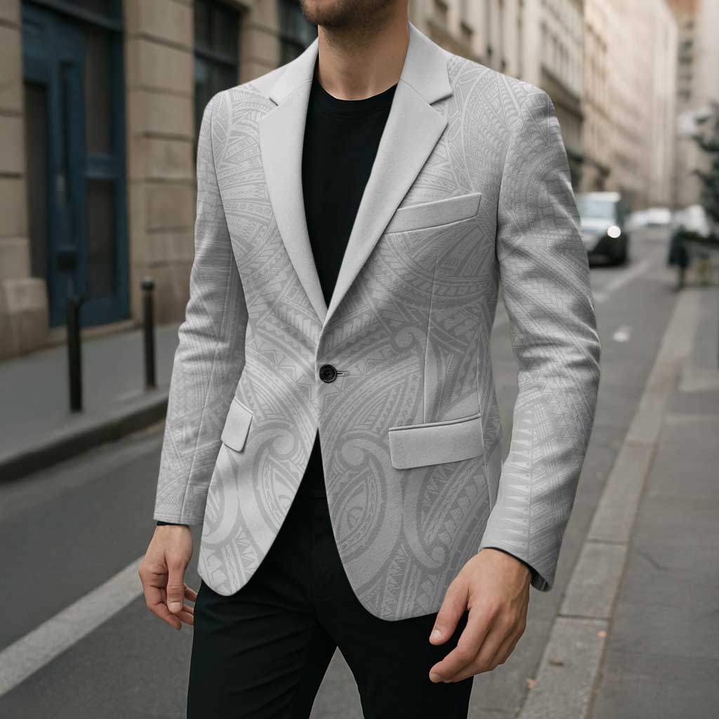 Samoan Traditional Art Tattoos Blazer Tatau Roman Reigns White Color LT03 - Polynesian Pride
