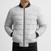Samoan Traditional Art Tattoos Bomber Puffer Jacket Tatau Roman Reigns White Color LT03 - Polynesian Pride