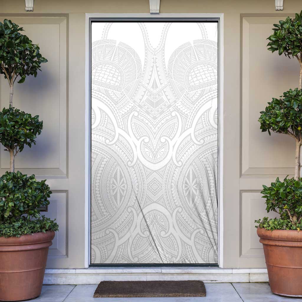 Samoan Traditional Art Tattoos Door Cover Tatau Roman Reigns White Color - Polynesian Pride