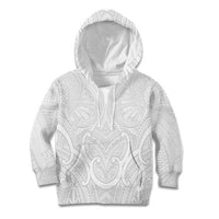 Samoan Traditional Art Tattoos Kid Hoodie Tatau Roman Reigns White Color LT03 Hoodie White - Polynesian Pride