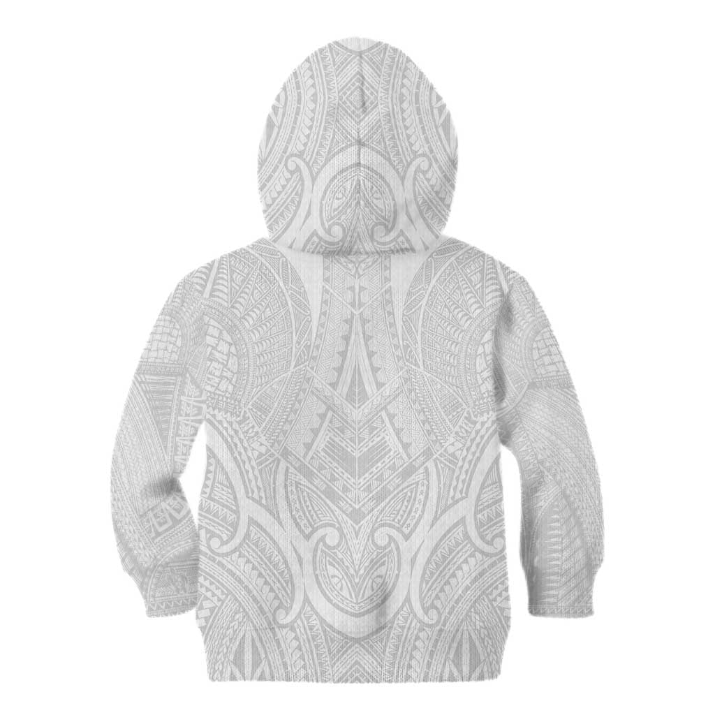 Samoan Traditional Art Tattoos Kid Hoodie Tatau Roman Reigns White Color LT03 - Polynesian Pride