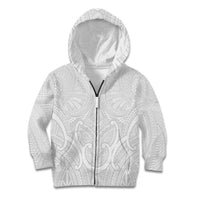 Samoan Traditional Art Tattoos Kid Hoodie Tatau Roman Reigns White Color LT03 Zip Hoodie White - Polynesian Pride