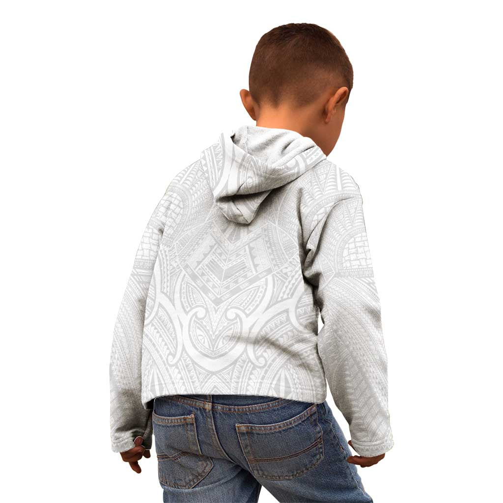 Samoan Traditional Art Tattoos Kid Hoodie Tatau Roman Reigns White Color LT03 - Polynesian Pride