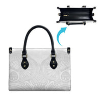 Samoan Traditional Art Tattoos Leather Bag Tatau Roman Reigns White Color LT03 - Polynesian Pride