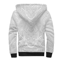 Samoan Traditional Art Tattoos Sherpa Hoodie Tatau Roman Reigns White Color - Polynesian Pride