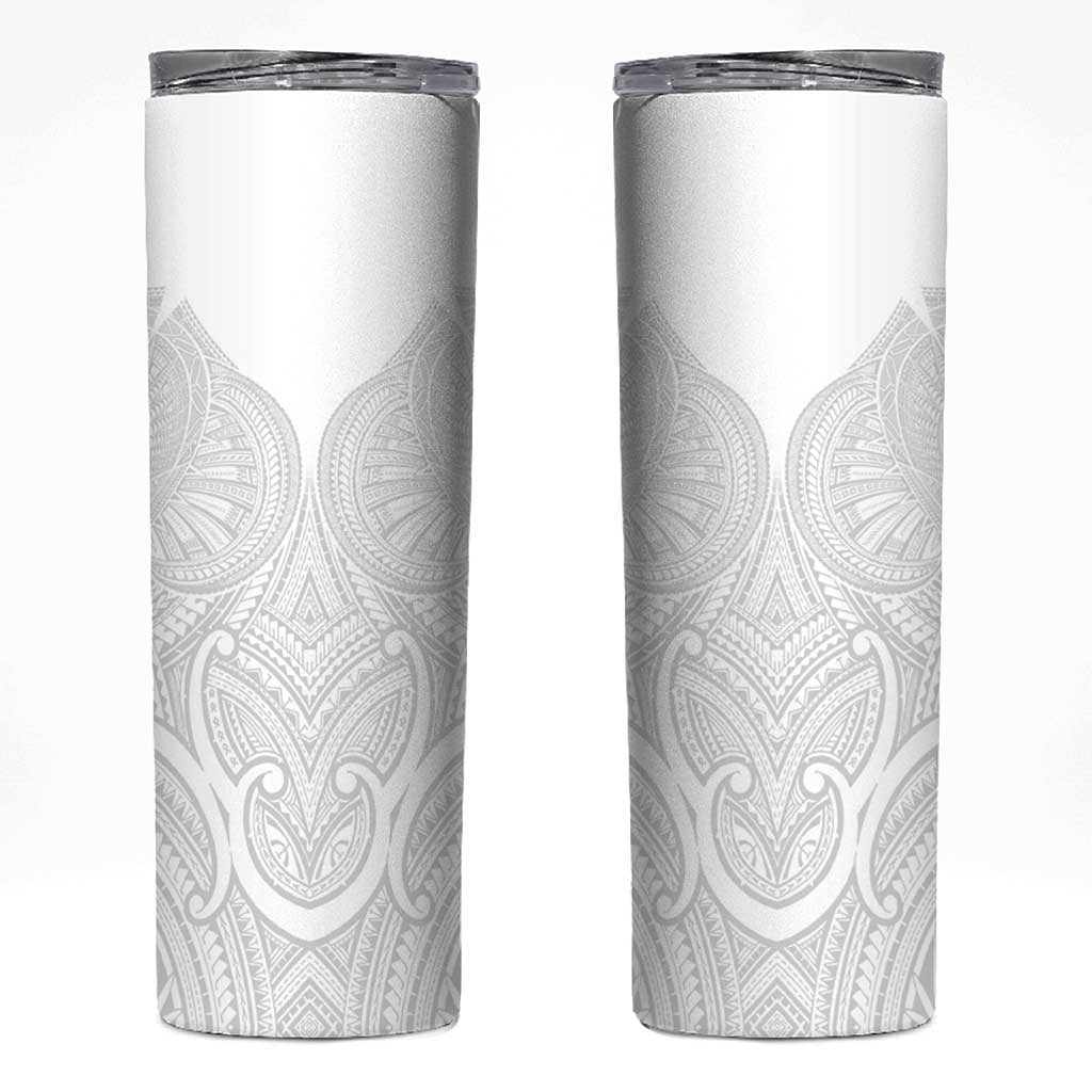Samoan Traditional Art Tattoos Skinny Tumbler Tatau Roman Reigns White Color - Polynesian Pride