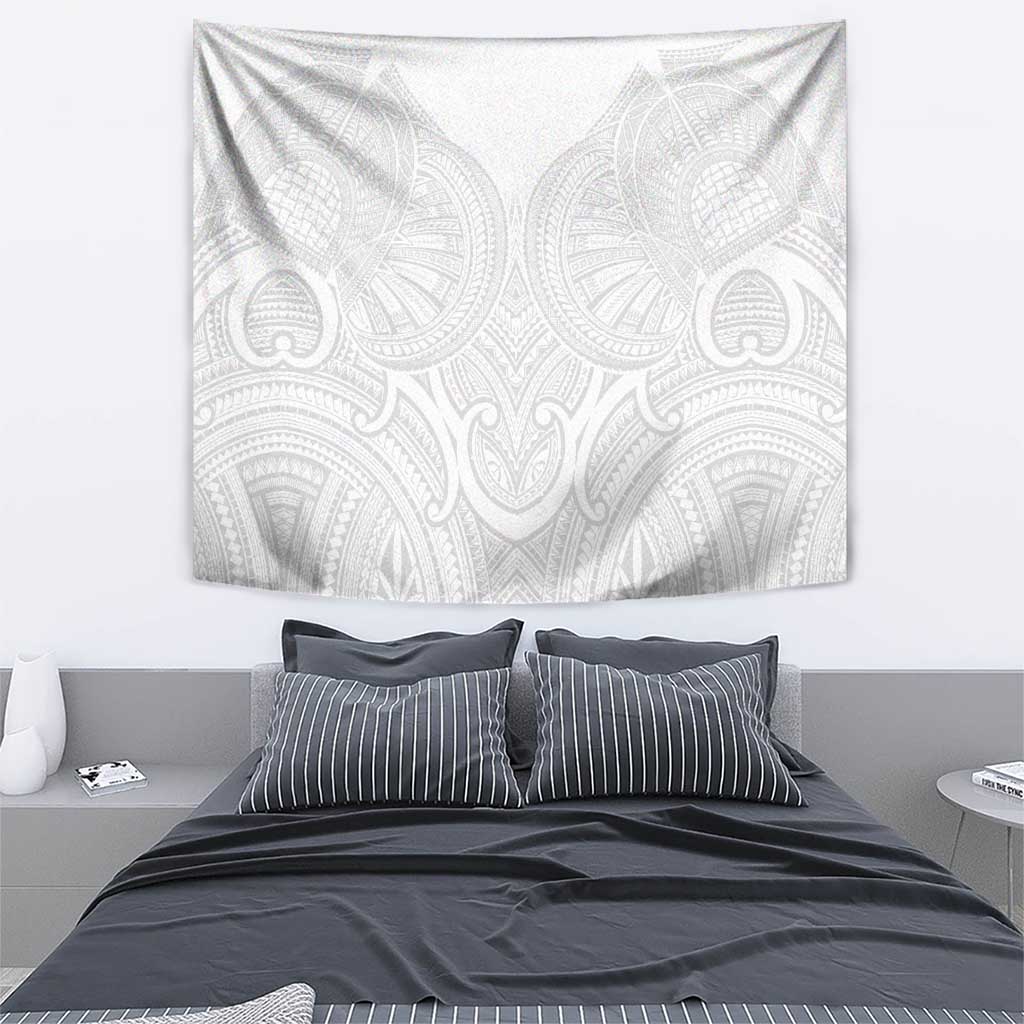 Samoan Traditional Art Tattoos Tapestry Tatau Roman Reigns White Color LT03 - Polynesian Pride