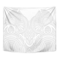 Samoan Traditional Art Tattoos Tapestry Tatau Roman Reigns White Color LT03 - Polynesian Pride