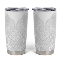 Samoan Traditional Art Tattoos Tumbler Cup Tatau Roman Reigns White Color - Polynesian Pride