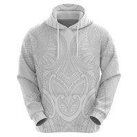 Samoan Traditional Art Tattoos Zip Hoodie Tatau Roman Reigns White Color - Polynesian Pride