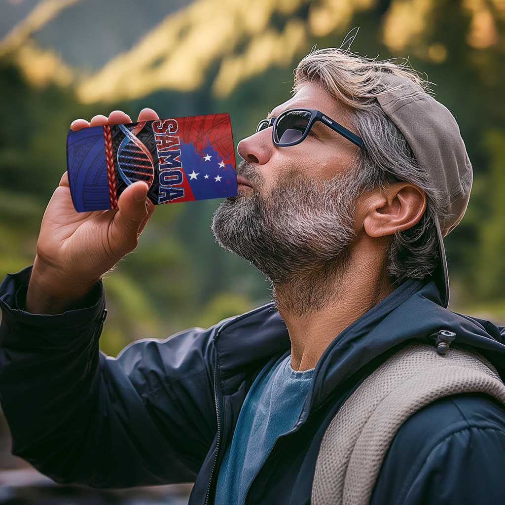 Samoan DNA-Proud of Samoa 4 in 1 Can Cooler Tumbler Polynesian Patterns - Polynesian Pride