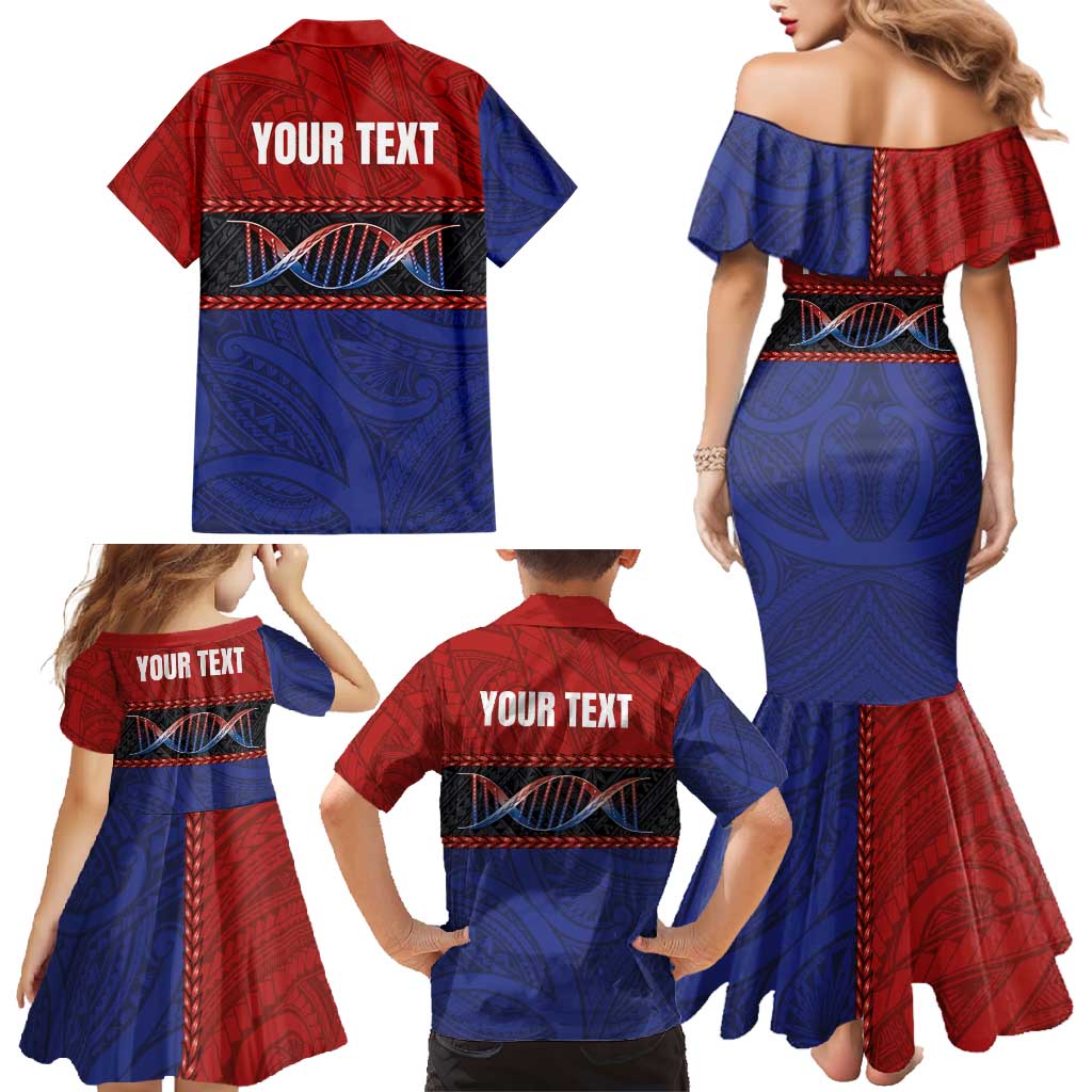 Personalised Samoan DNA-Proud of Samoa Family Matching Mermaid Dress and Hawaiian Shirt Polynesian Patterns - Polynesian Pride