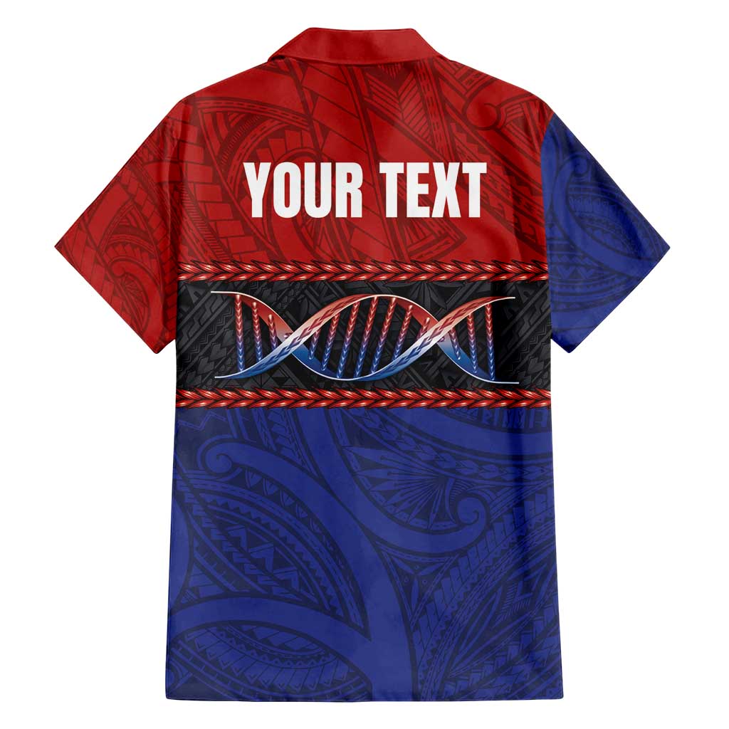 Personalised Samoan DNA-Proud of Samoa Family Matching Off Shoulder Maxi Dress and Hawaiian Shirt Polynesian Patterns - Polynesian Pride