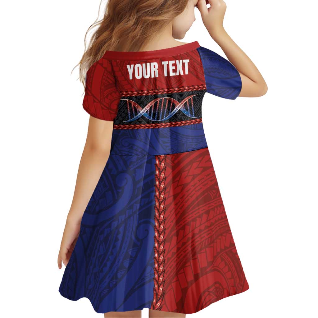Personalised Samoan DNA-Proud of Samoa Family Matching Off Shoulder Short Dress and Hawaiian Shirt Polynesian Patterns LT03 - Polynesian Pride