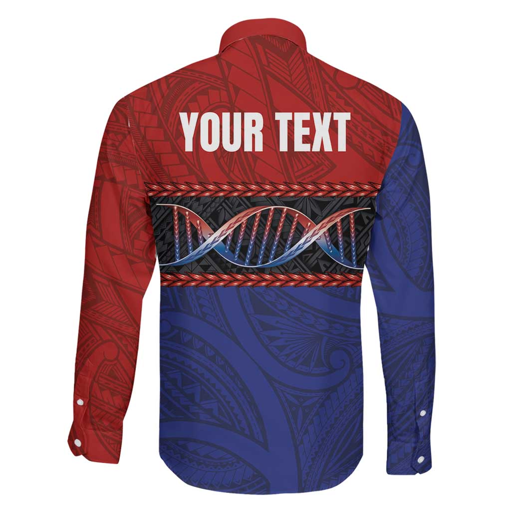 Personalised Samoan DNA-Proud of Samoa Family Matching Off Shoulder Short Dress and Hawaiian Shirt Polynesian Patterns LT03 - Polynesian Pride