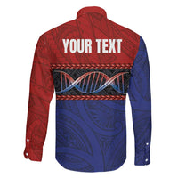 Personalised Samoan DNA-Proud of Samoa Family Matching Off Shoulder Short Dress and Hawaiian Shirt Polynesian Patterns LT03 - Polynesian Pride