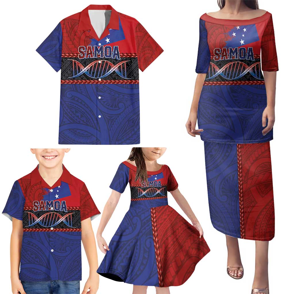Personalised Samoan DNA-Proud of Samoa Family Matching Puletasi and Hawaiian Shirt Polynesian Patterns - Polynesian Pride