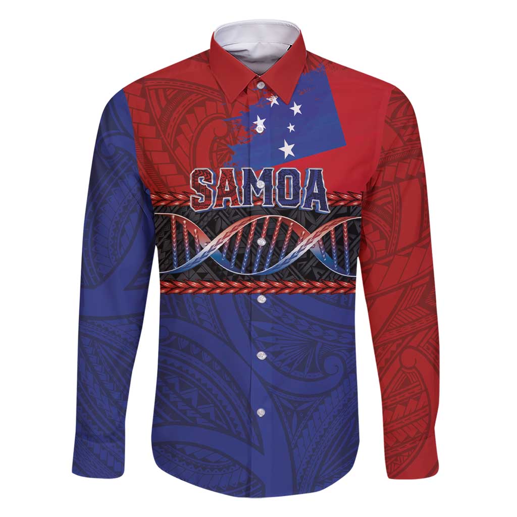 Personalised Samoan DNA-Proud of Samoa Family Matching Short Sleeve Bodycon Dress and Hawaiian Shirt Polynesian Patterns - Polynesian Pride