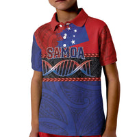 Personalised Samoan DNA-Proud of Samoa Kid Polo Shirt Polynesian Patterns - Polynesian Pride