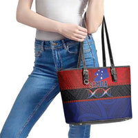 Samoan DNA-Proud of Samoa Leather Tote Bag Polynesian Patterns - Polynesian Pride