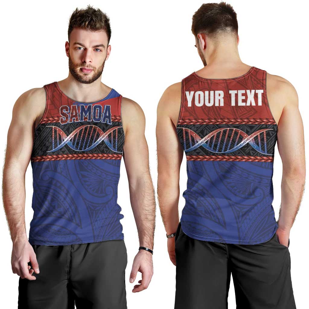 Personalised Samoan DNA-Proud of Samoa Men Tank Top Polynesian Patterns - Polynesian Pride