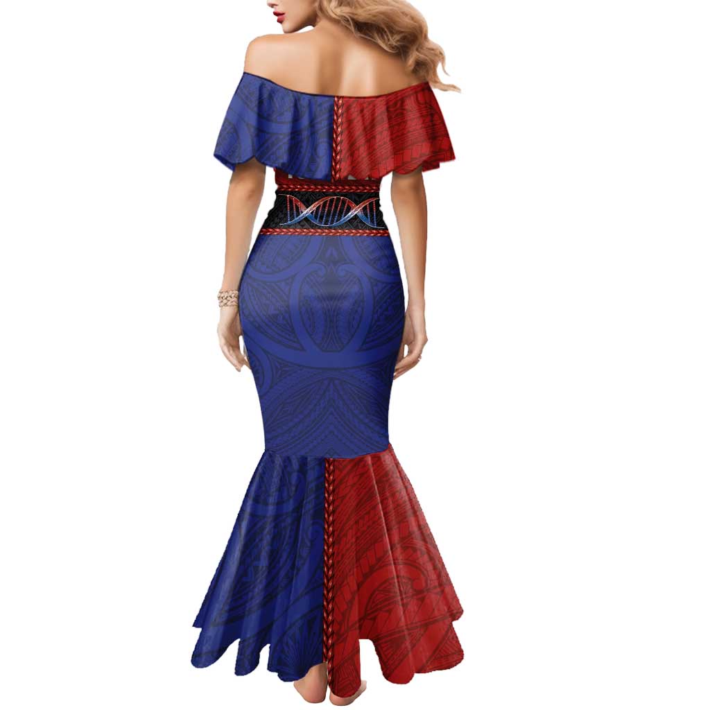 Personalised Samoan DNA-Proud of Samoa Mermaid Dress Polynesian Patterns - Polynesian Pride
