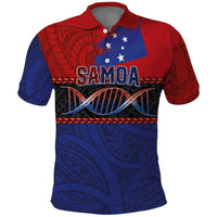 Personalised Samoan DNA-Proud of Samoa Polo Shirt Polynesian Patterns - Polynesian Pride