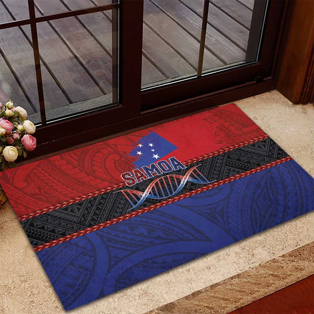 Samoan DNA-Proud of Samoa Rubber Doormat Polynesian Patterns - Polynesian Pride