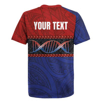 Personalised Samoan DNA-Proud of Samoa Rugby Jersey Polynesian Patterns - Polynesian Pride