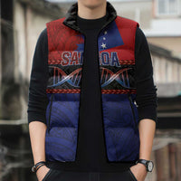 Personalised Samoan DNA-Proud of Samoa Sleeveless Puffer Jacket Polynesian Patterns - Polynesian Pride