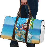 Polynesian Merry Christmas Travel Bag Funny Santa with Sea Turtle Beach Plumeria - Polynesian Pride