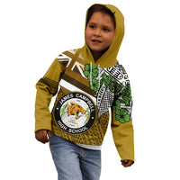 Hawaii James Campbell High School Kid Hoodie Kakau Pattern Gold Color Version LT03 - Polynesian Pride