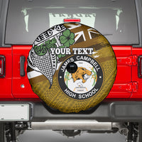 Hawaii James Campbell High School Spare Tire Cover Kakau Pattern Gold Color Version LT03 - Polynesian Pride