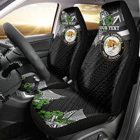Hawaii James Campbell High School Car Seat Cover Kakau Pattern Black Version LT03 - Polynesian Pride