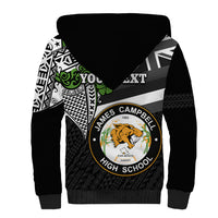 Hawaii James Campbell High School Sherpa Hoodie Kakau Pattern Black Version LT03 - Polynesian Pride