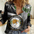 Hawaii James Campbell High School Women Casual Shirt Kakau Pattern Black Version LT03 Female Black - Polynesian Pride